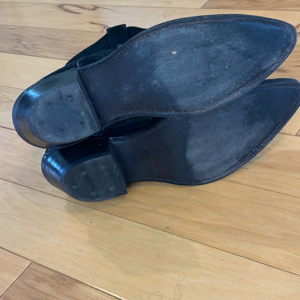 Vintage Nocona Black Suede Cowboy Boots | Women’s Size 7B | Made in USA Western - Picture 10 of 16